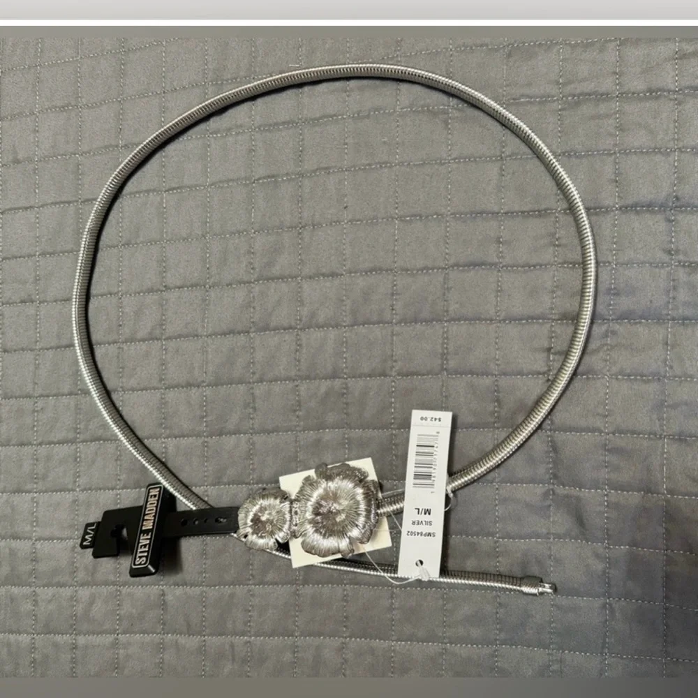 Steve Madden Metallic Floral belt women
